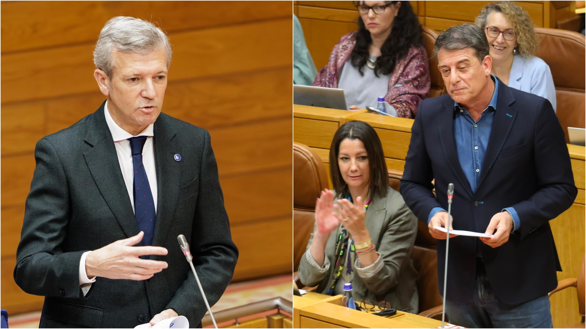Alfonso Rueda José Ramón Gómez Besteiro sesión de control PP PSdeG