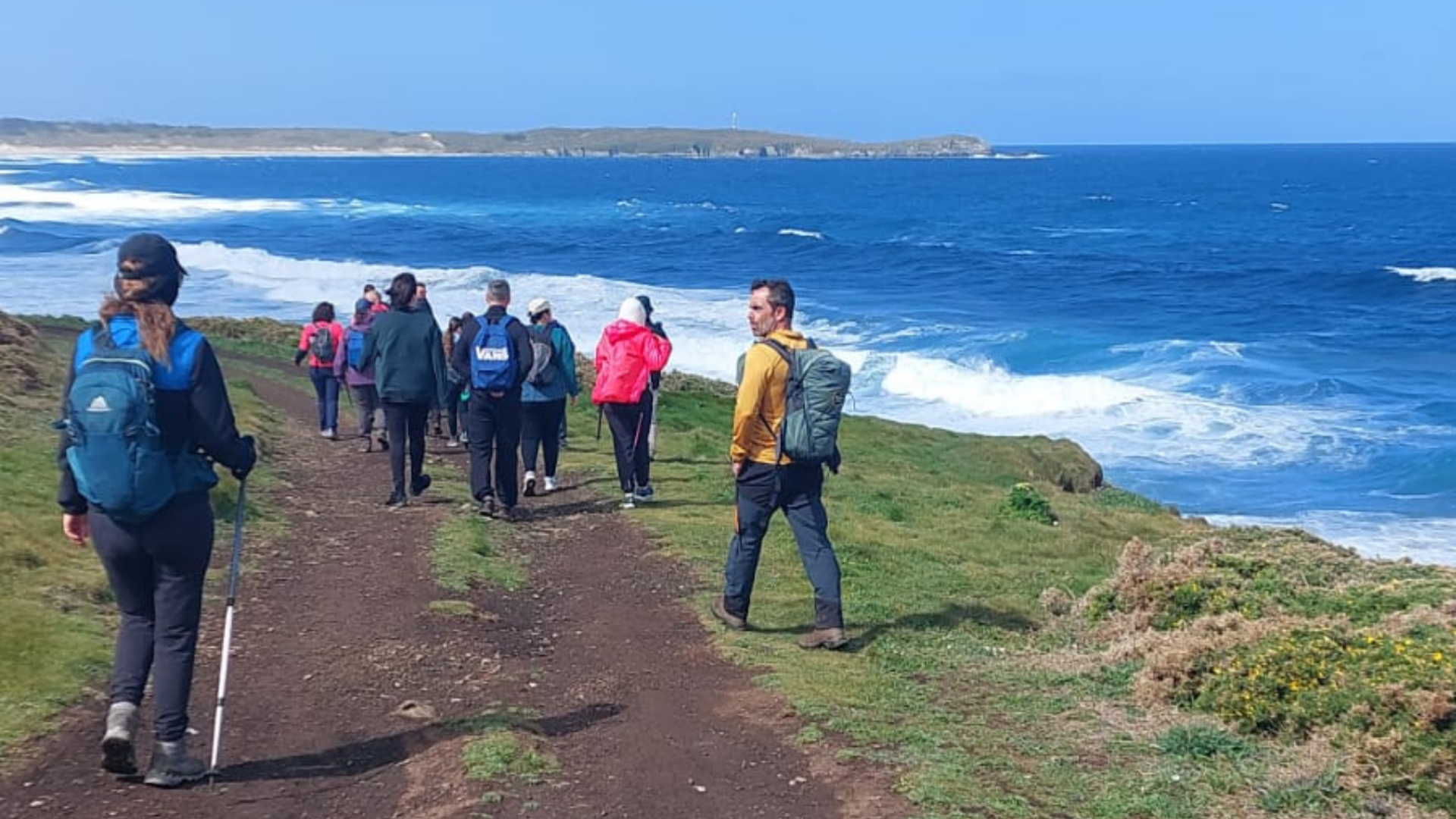 Sendeiristas nunha das rutas organizadas en Valdoviño | Concello de Valdoviño