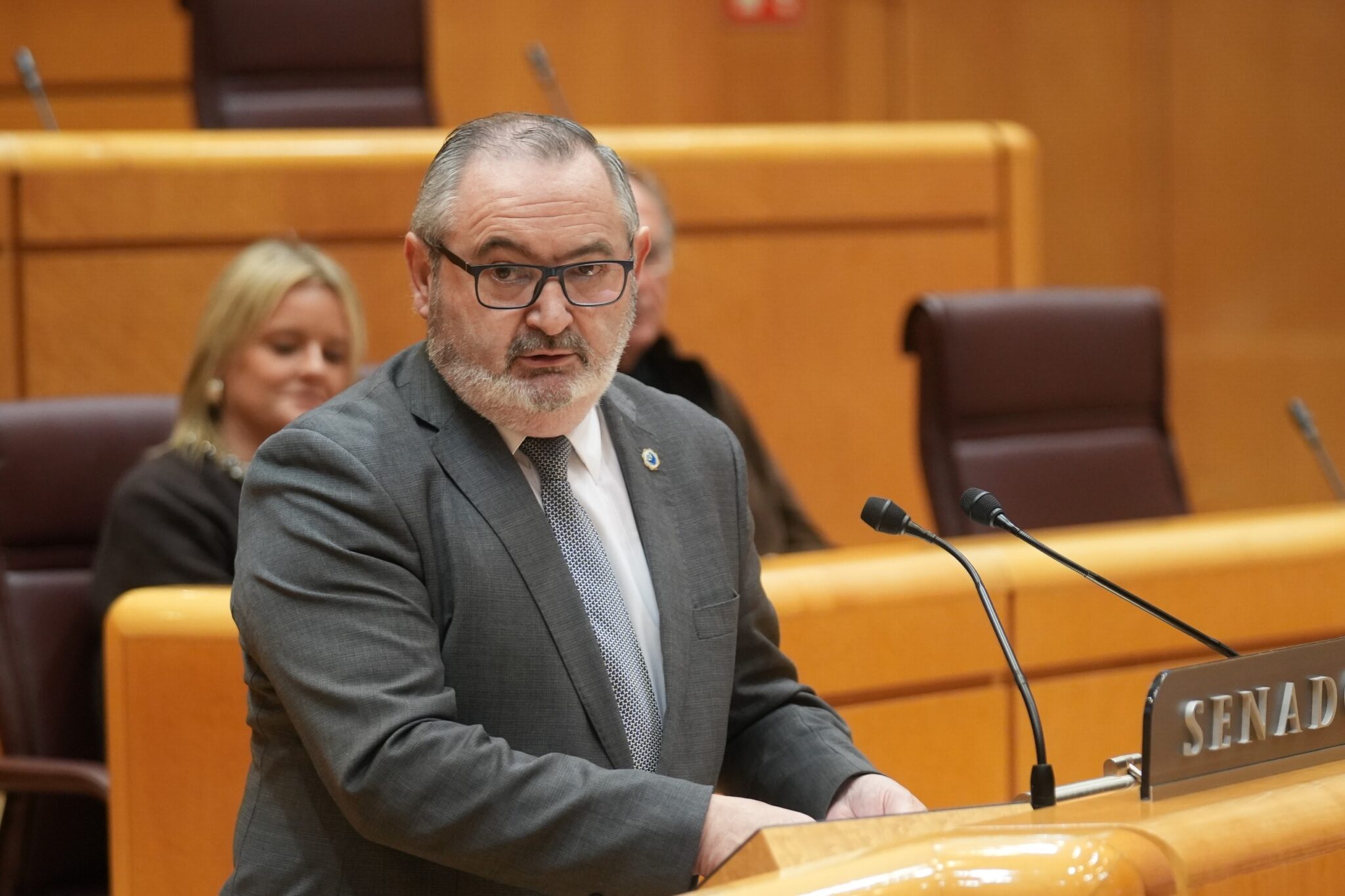El senador José Manuel Balseiro fue uno de los encargados de defender el texto del PP en la Cámara Alta