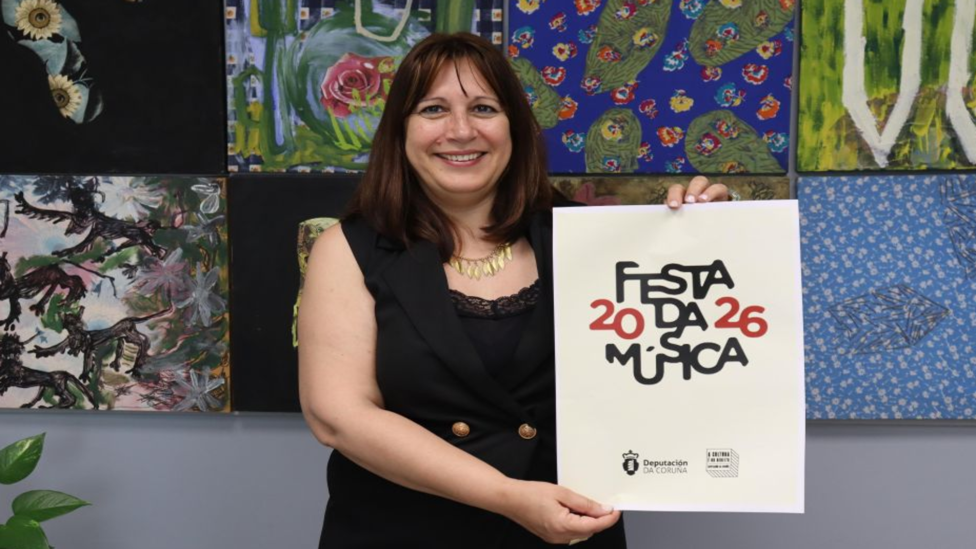 A deputada de Cultura, Natividade González,durante a presentación da Festa da Música 2026 | Deputación da Coruña