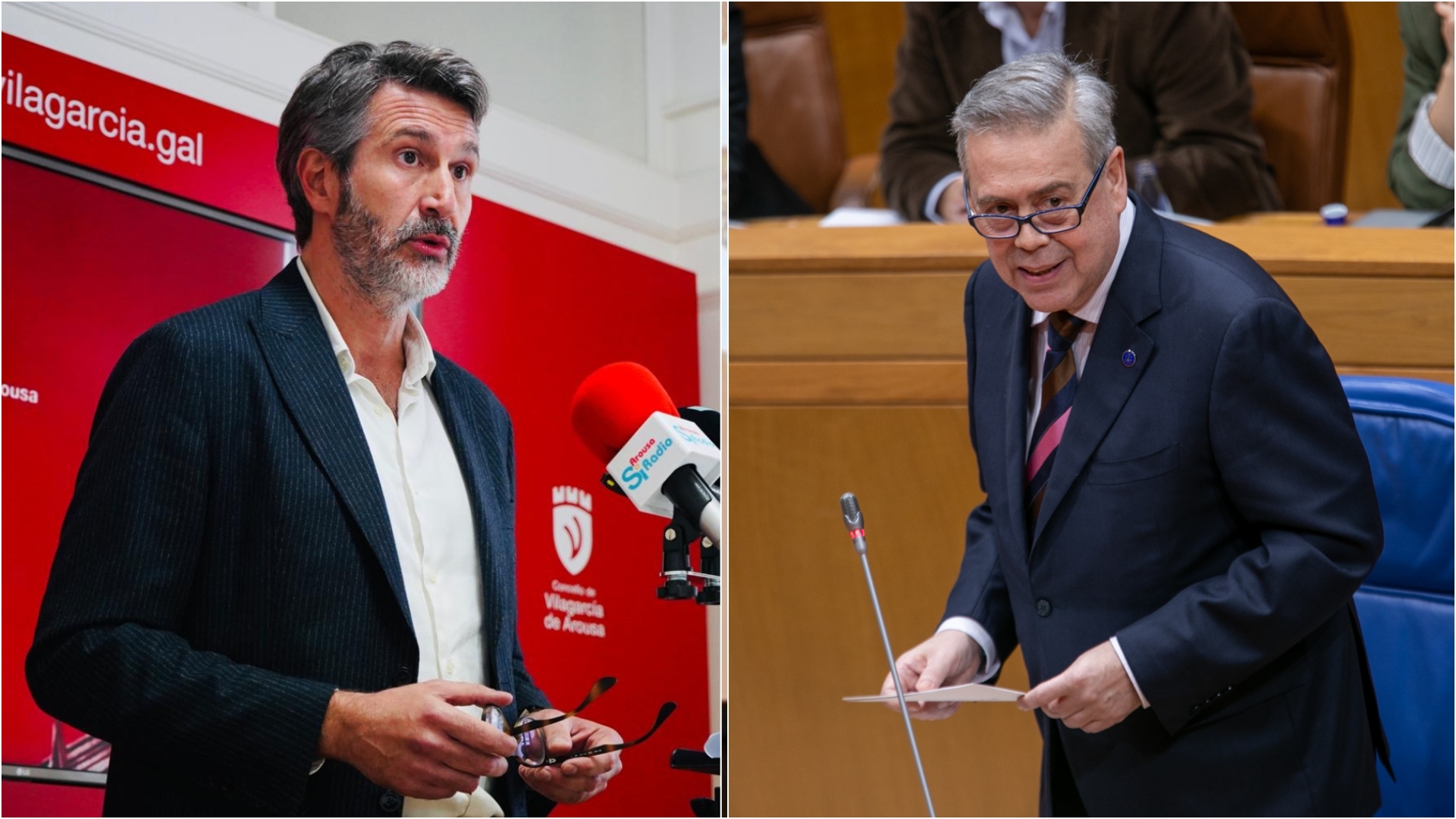 Alberto Varela Antonio Gómez Caamaño conselleiro Sanidade alcalde Vilagarcía