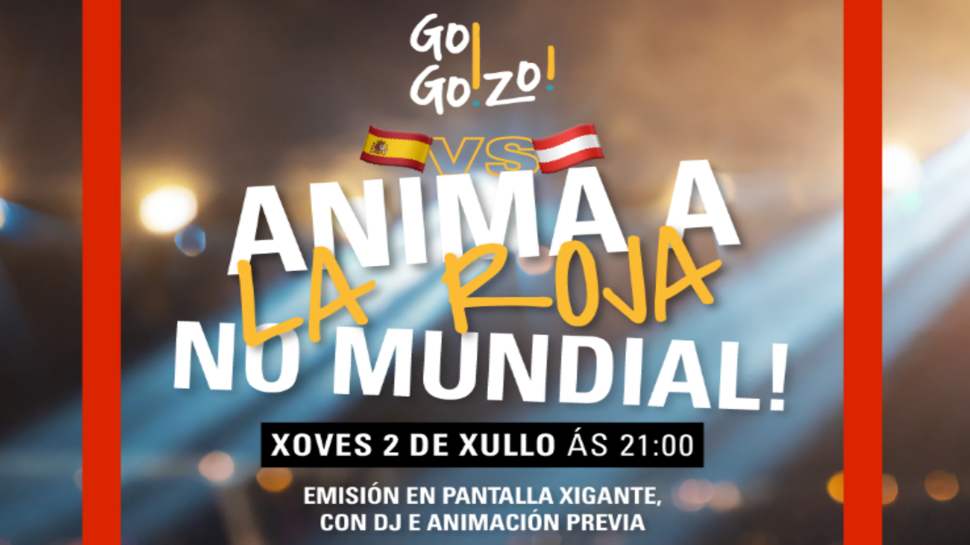 Cartel do Go!Go!Zo! Fest no que invitan aos santiagueses a ver o partido | Redes sociais