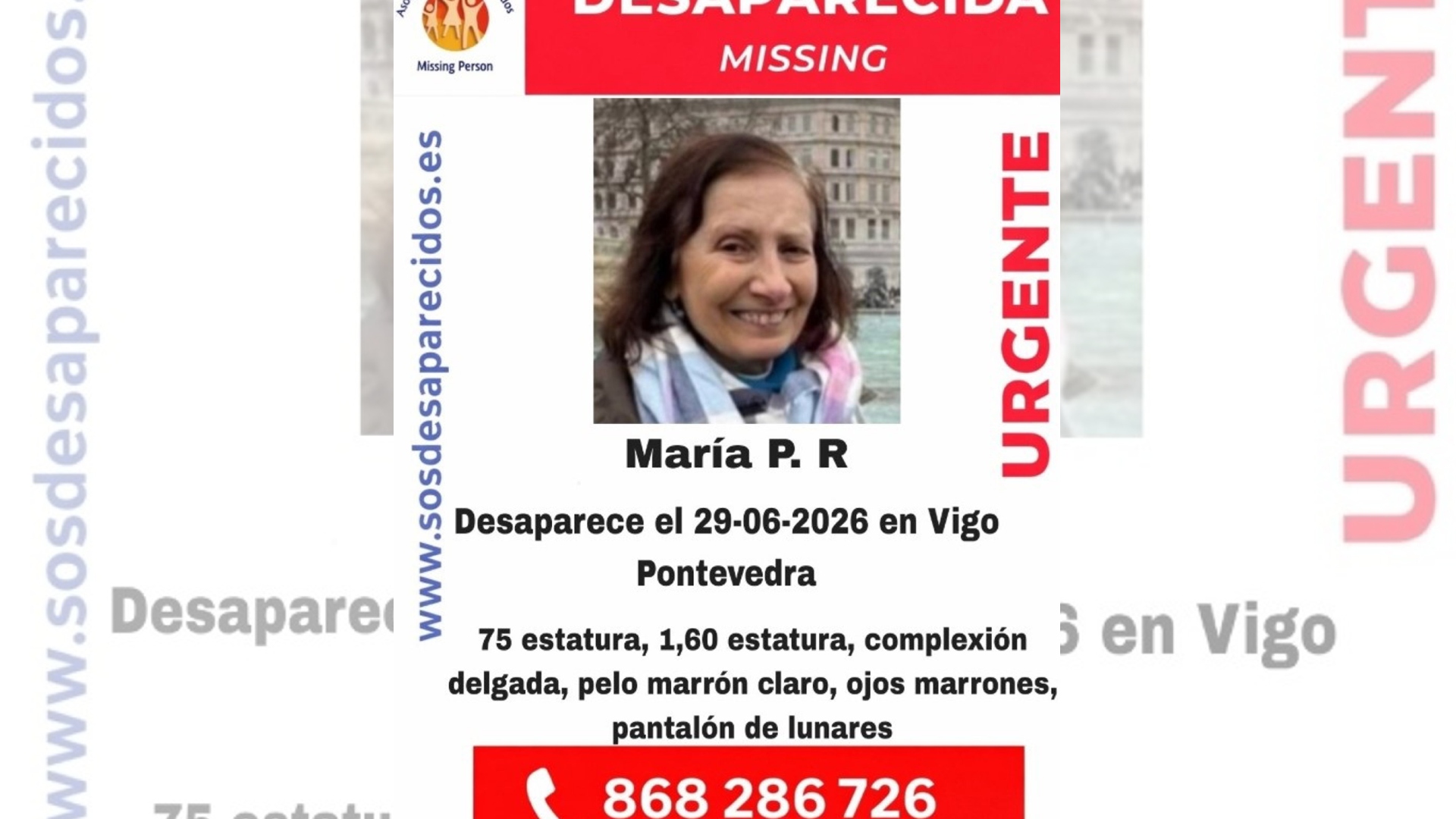 María PR desaparecida Vigo SOSDesaparecidos