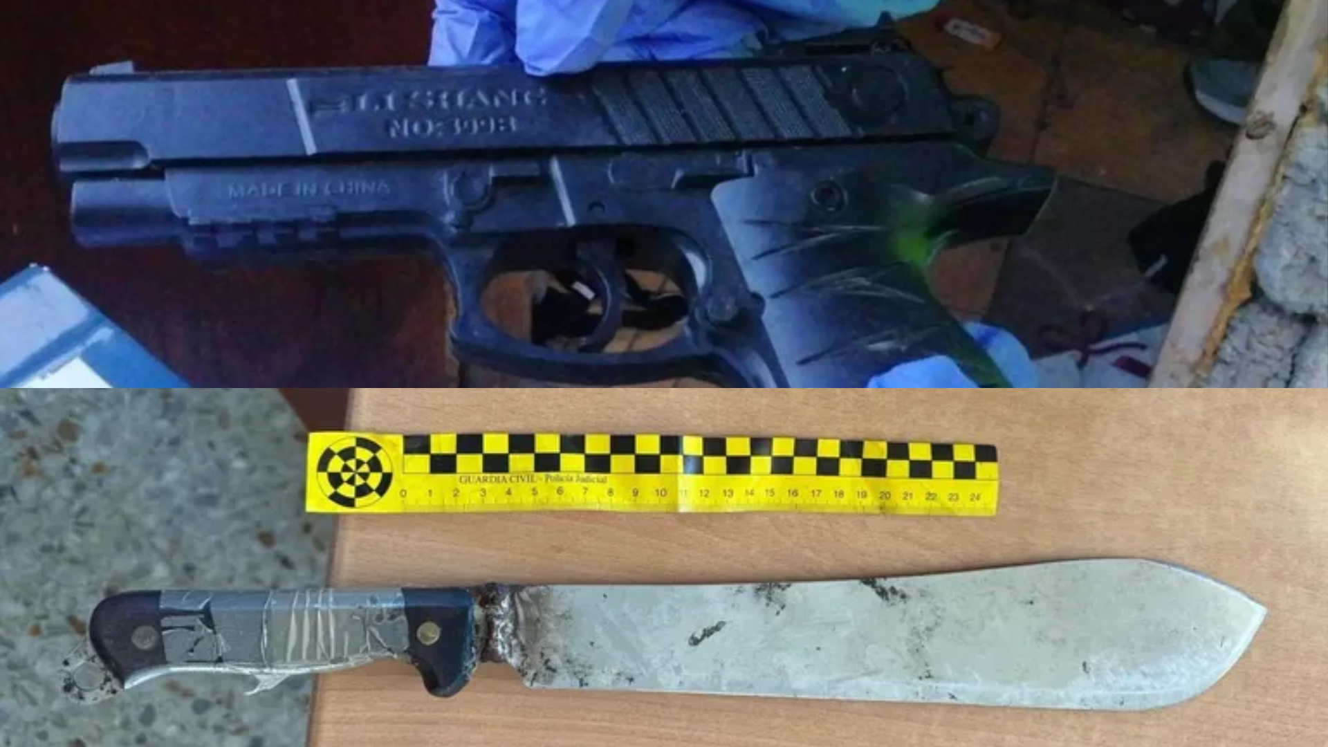 Algunas de las armas utilizadas por los miembros durante los asaltos | Guardia Civil