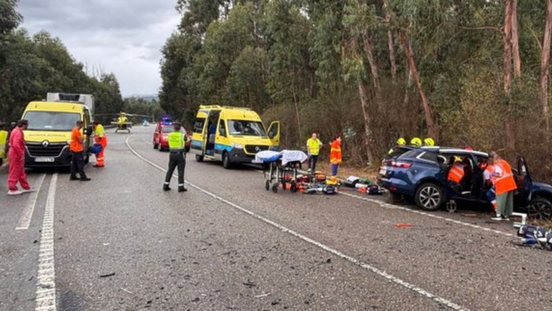 Accidente mortal PO-400 As Neves turismo camión