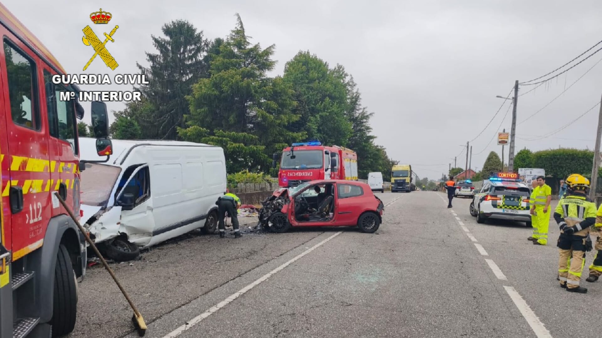 Accidente múltiple Tomiño PO-552
