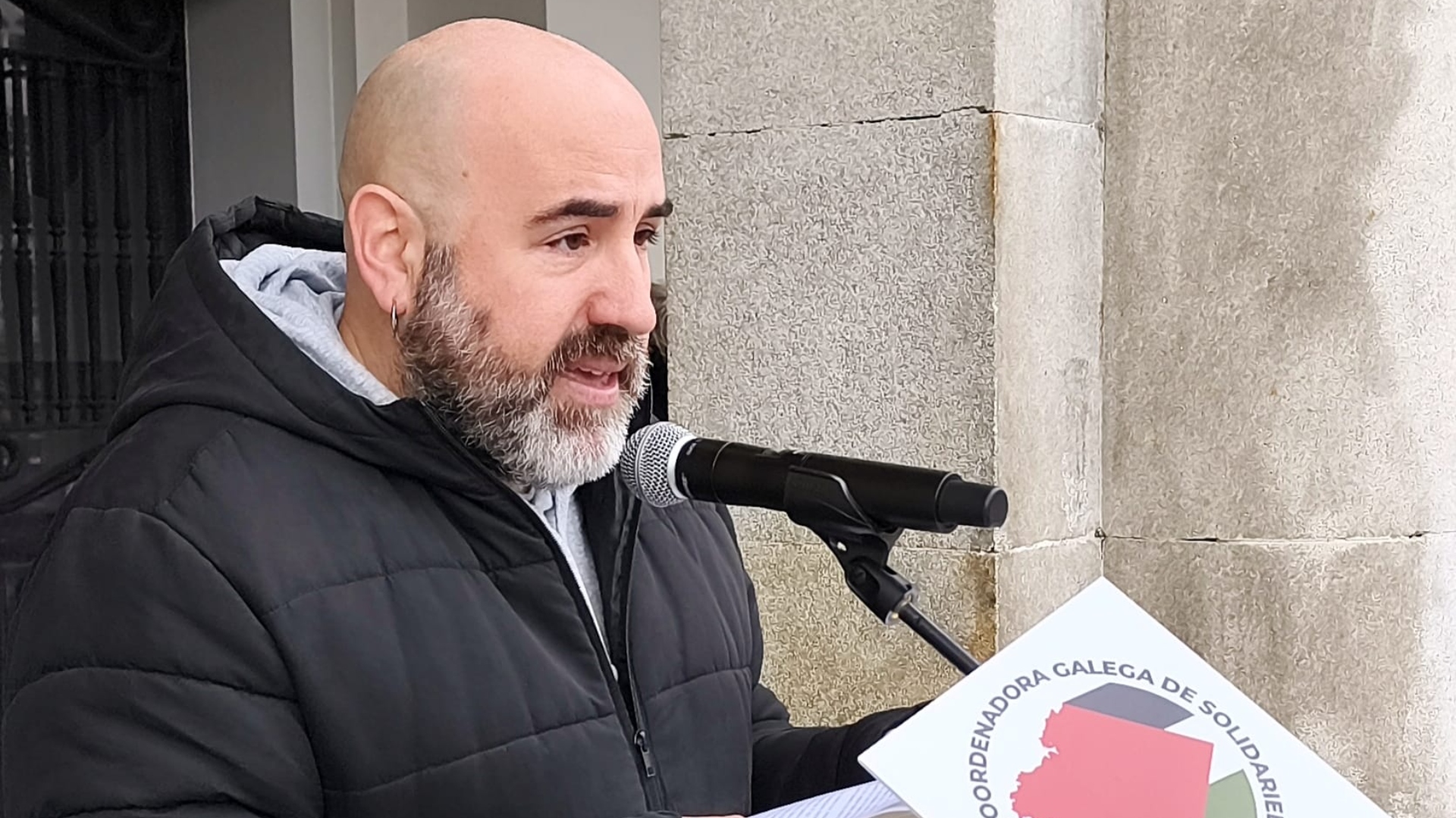 O activista propalestino Bruno Lopez Teixeiro | MAR DE LUMES