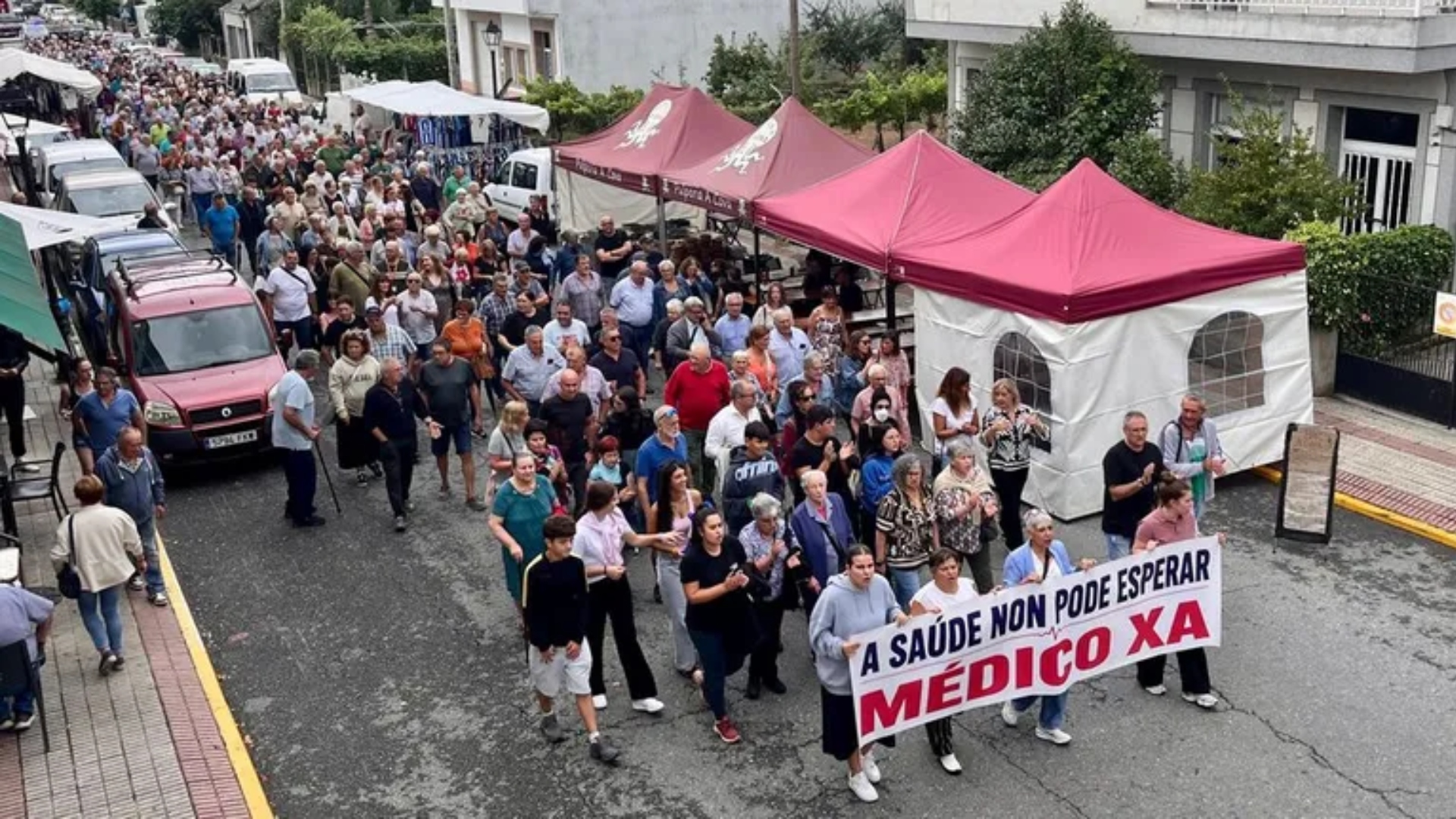 Manifestación A Pobra do Brollón sanidad falta de médicos
