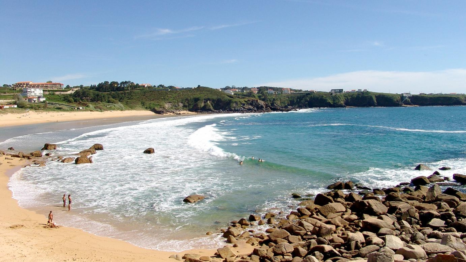 Imagen de archivo de la playa de Foxos, en Sanxenxo | MANCOMUNIDADE DO SALNÉS