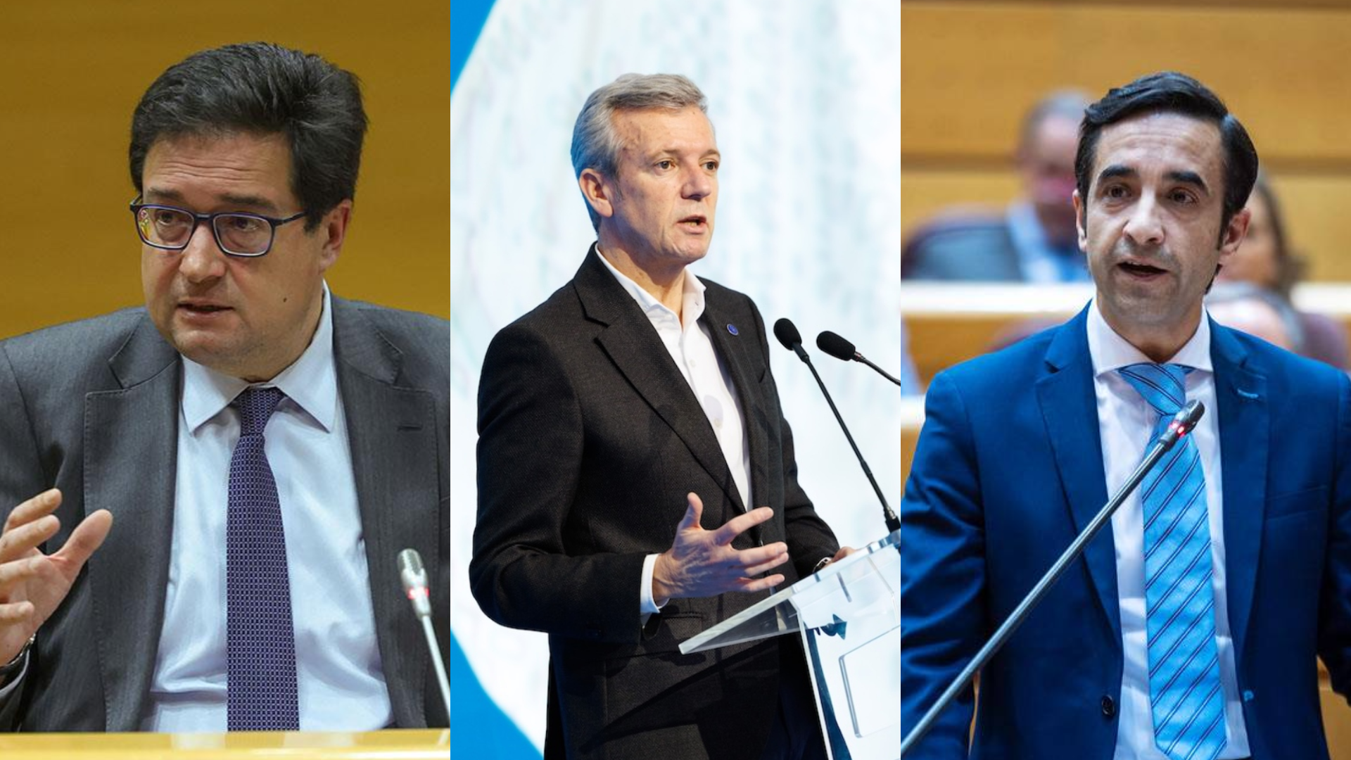 Óscar López, Alfonso Rueda y José Manuel Rey Varela | Enfoques