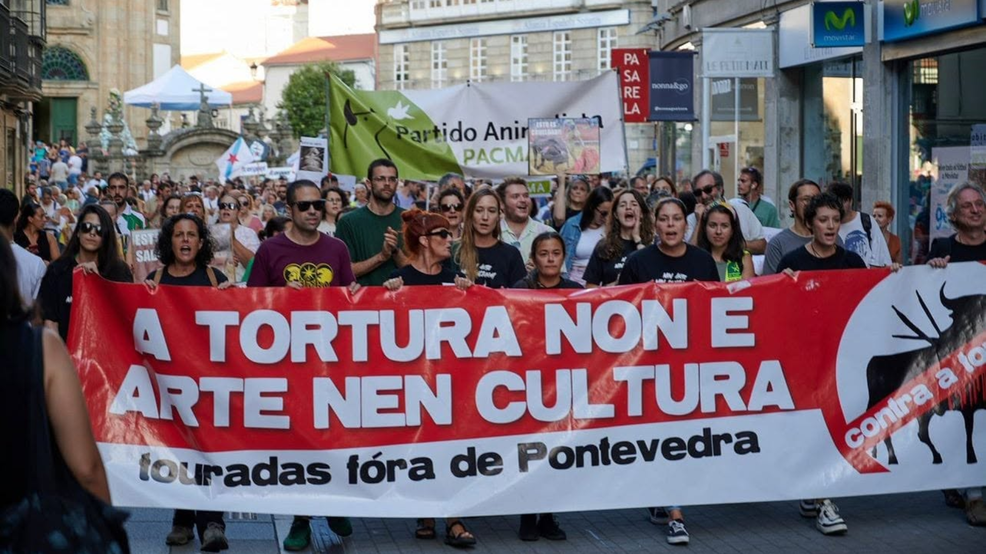 Imagen de una manifestación | Touradas fóra de Pontevedra