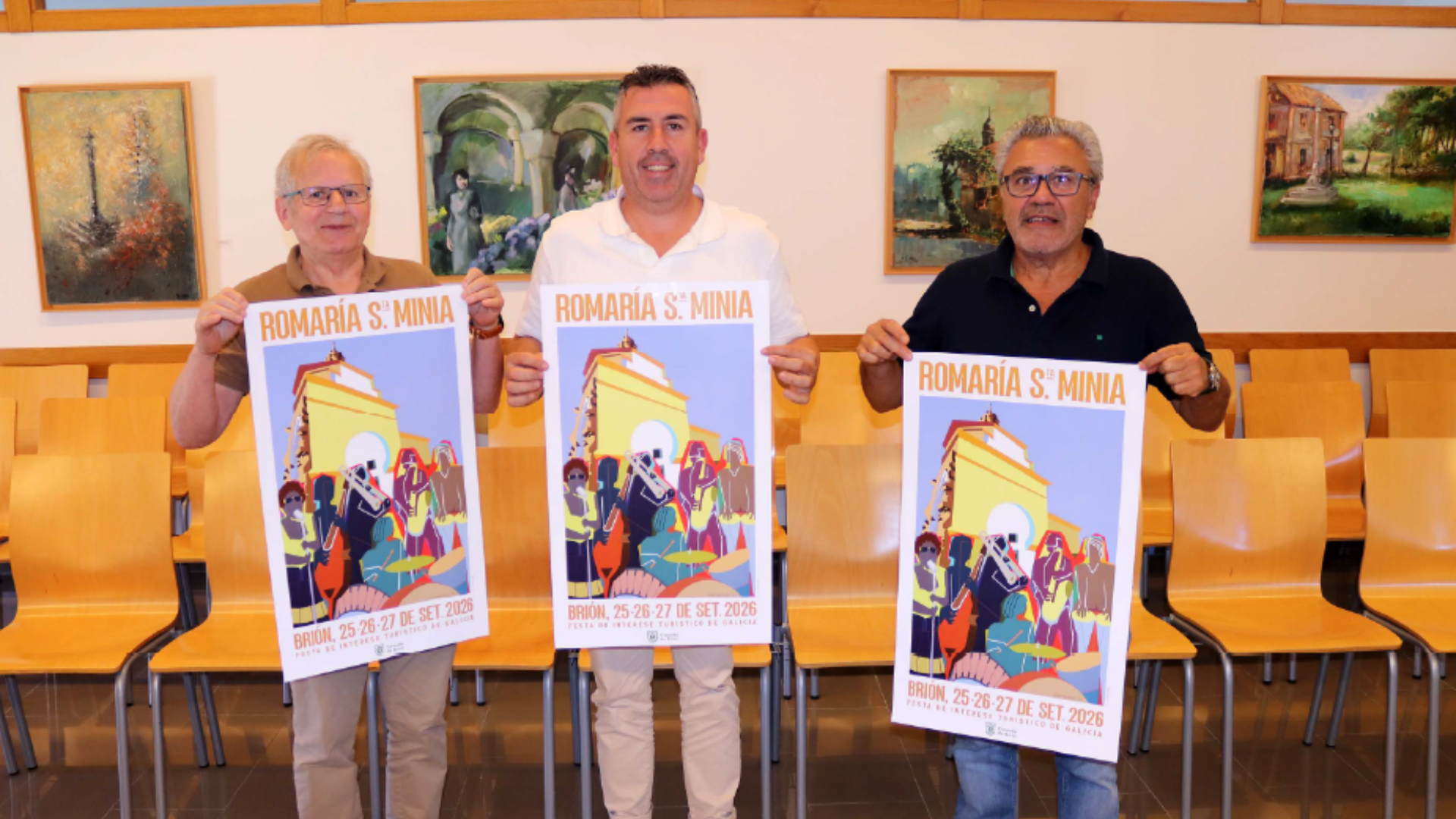 Imaxe do acto de presentación das festas de Santa Minia 2026 | Concello de Brión