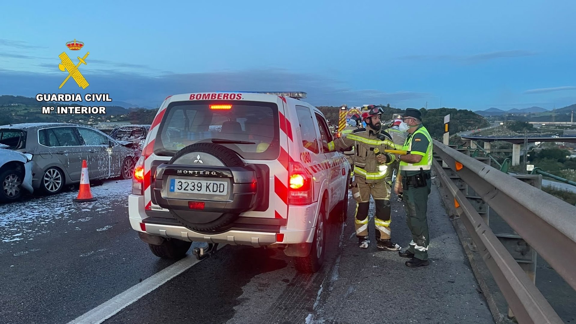 A-8 accidente Somonte Gijón