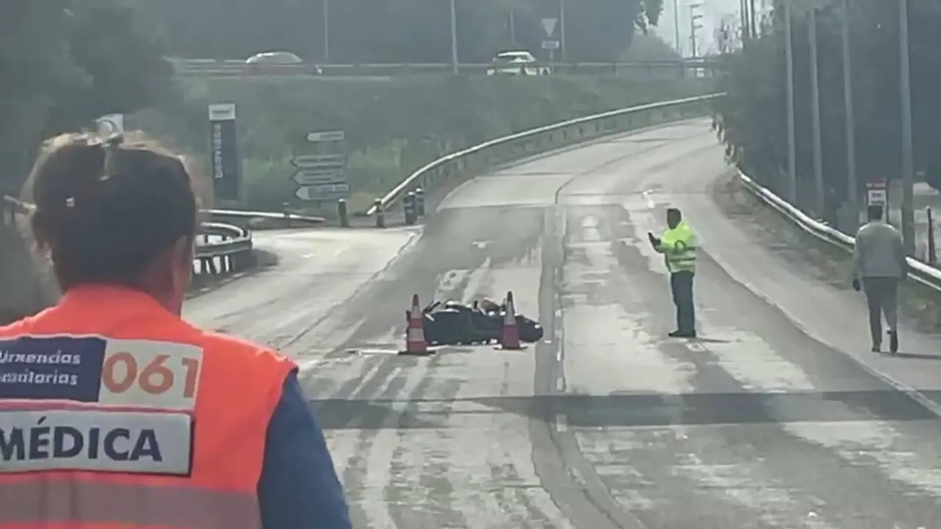 Accidente moto Ourense