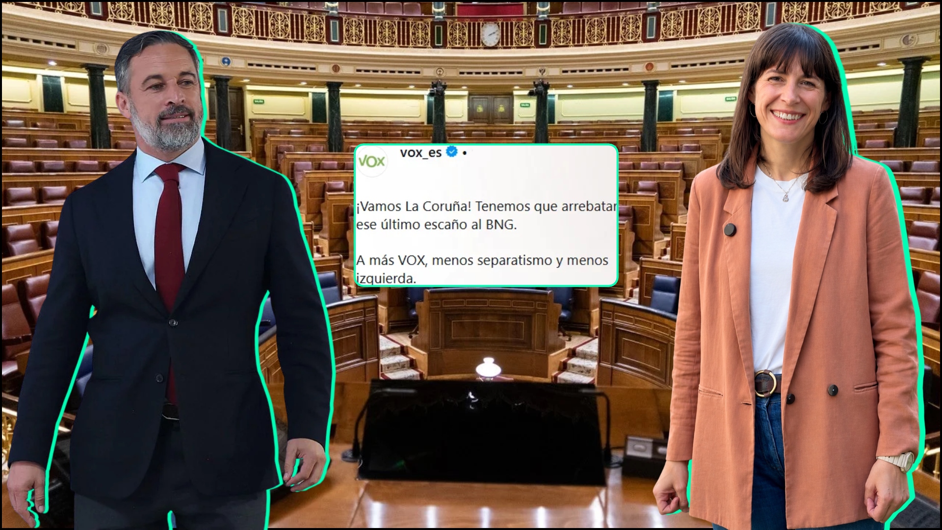 Santiago Abascal Ana Pontón Vox BNG escaño A Coruña 29-N