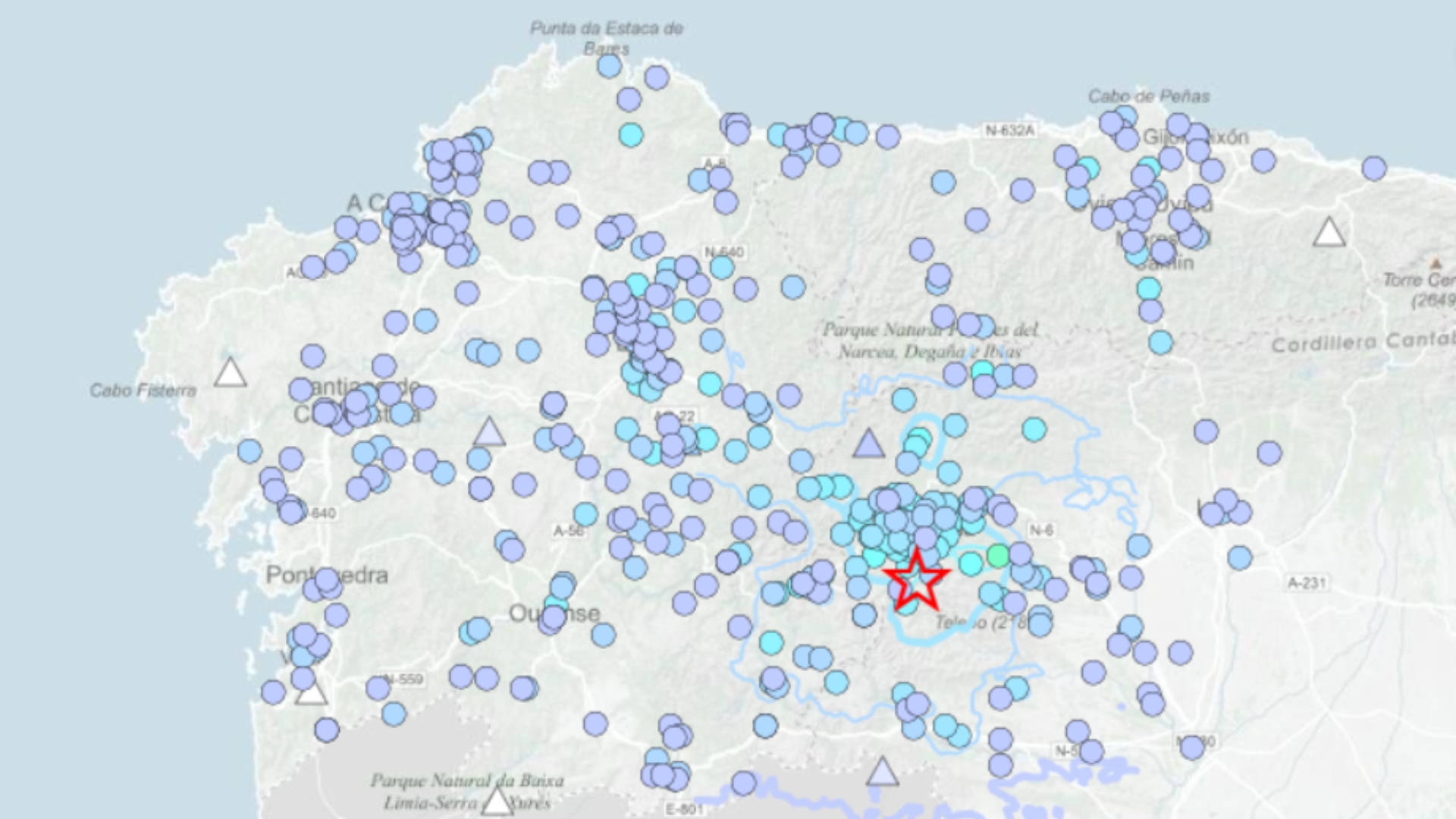 Terremoto Bierzo León Galicia Instituto Geográfico Nacional