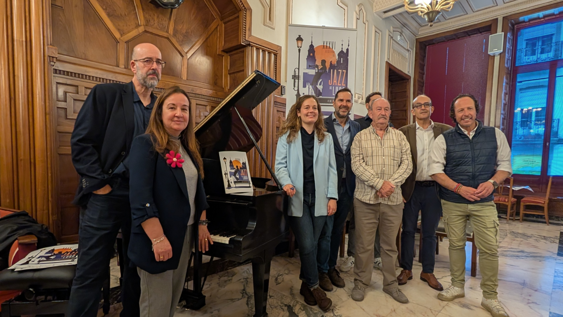 A deputada de Cultura, Iria Castro, participou na presentación da 36.ª edición do Festival de Jazz de Lugo, que tivo lugar esta mañá no Círculo das Artes, unha das sedes do Festival | Deputación de Lugo