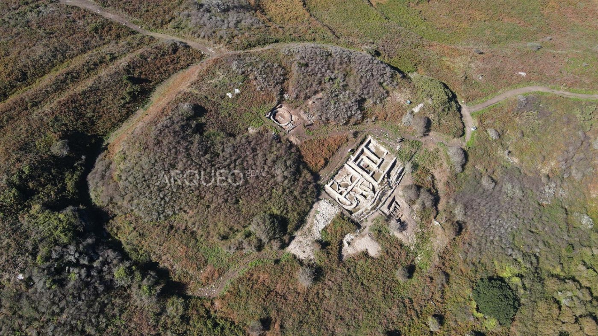Vista aérea dos xacementos | ARQUEOLOXÍA GEAAT